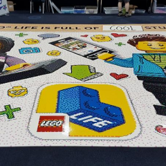 Huge LEGO Life Mosaic Completed At Bricktastic