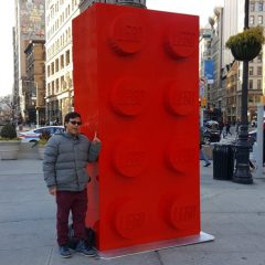 Huge LEGO Brick Stands Tall In Time Square