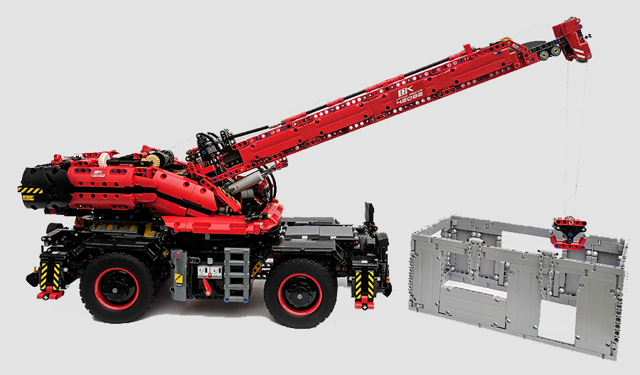 lego technic red crane