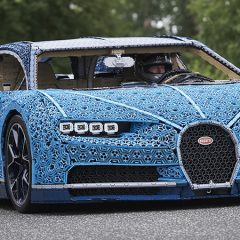 Life-sized Bugatti Speeds Into LEGO House