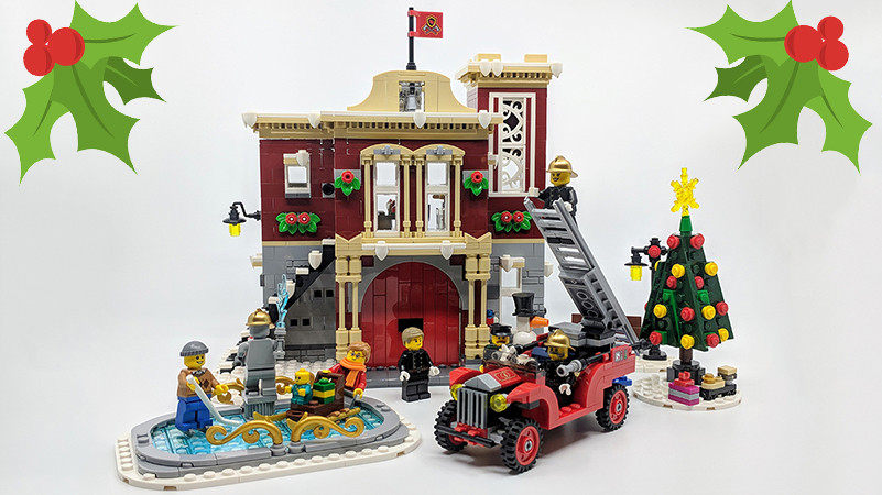 winter village fire station lego 2018