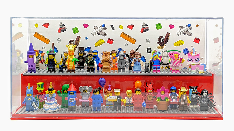 Room Copenhagen Includes Baseplates and Backdrop Iconic Blue Lego Play and Display Case