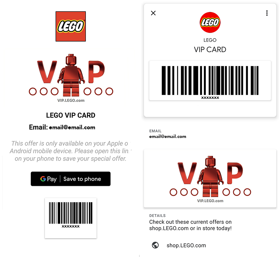 lego vip offers
