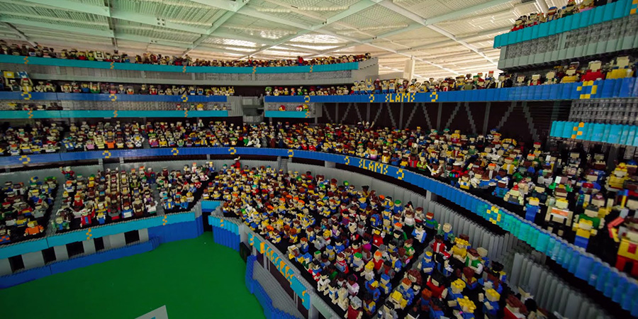 Check out this massive LEGO model of SoFi Stadium