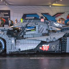 Giant LEGO Technic PEUGEOT Set Built At Le Mans