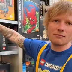 Ed Sheeran Starts Work In US LEGO Store