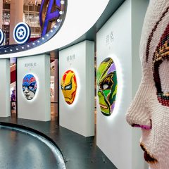 Avengers LEGO Opera Mask On Display In Shanghai