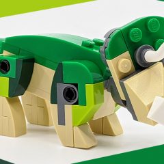 Buildable Triceratops On Jurassic World Magazine